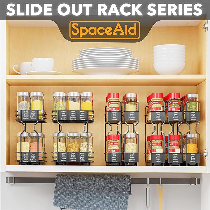 SpaceAid Pull Out Spice Rack Organizer - Image 5