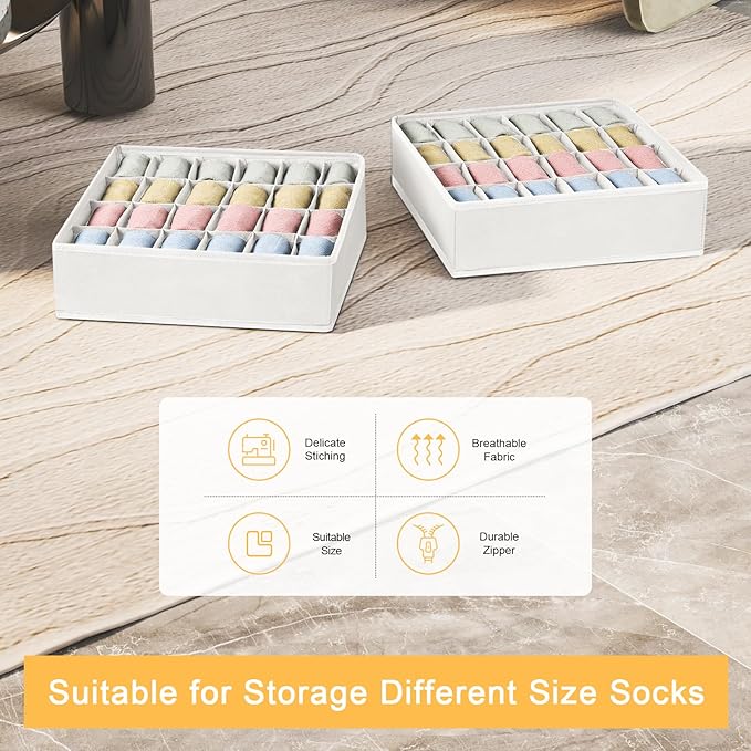 Joyoldelf Sock Organizer Drawer Organizer - Image 3