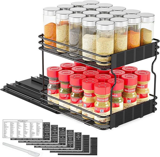 SpaceAid Pull Out Spice Rack Organizer by SpaceAid