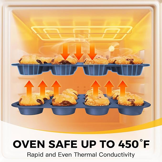 HONGBAKE Bakeware Sets, Baking Pans Set, Nonstick Oven Pan - Image 6