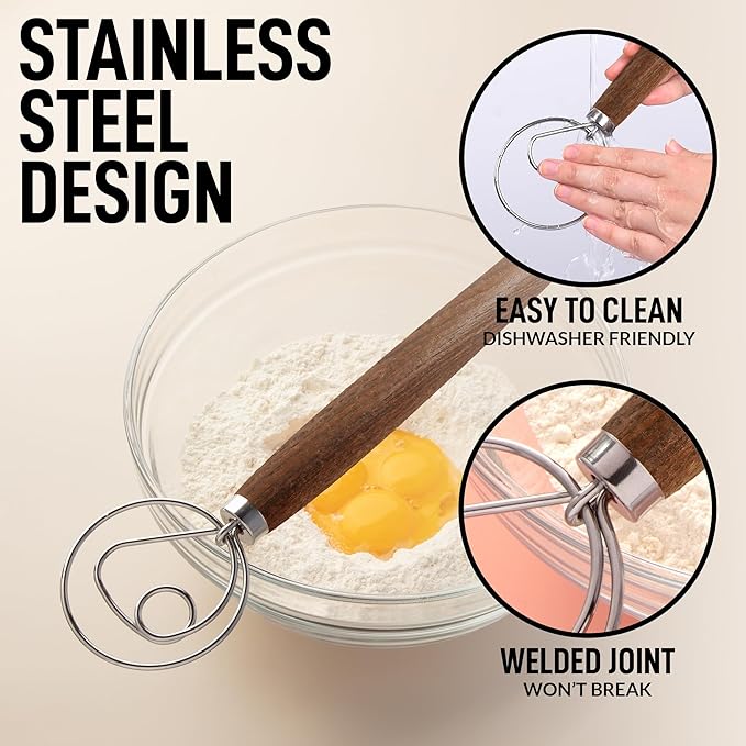 Zulay Kitchen 13 Inch Danish Dough Whisk - Image 7