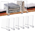JOY DECOR 6 Pack Acrylic Clear Shelf Dividers by JOY+DECOR