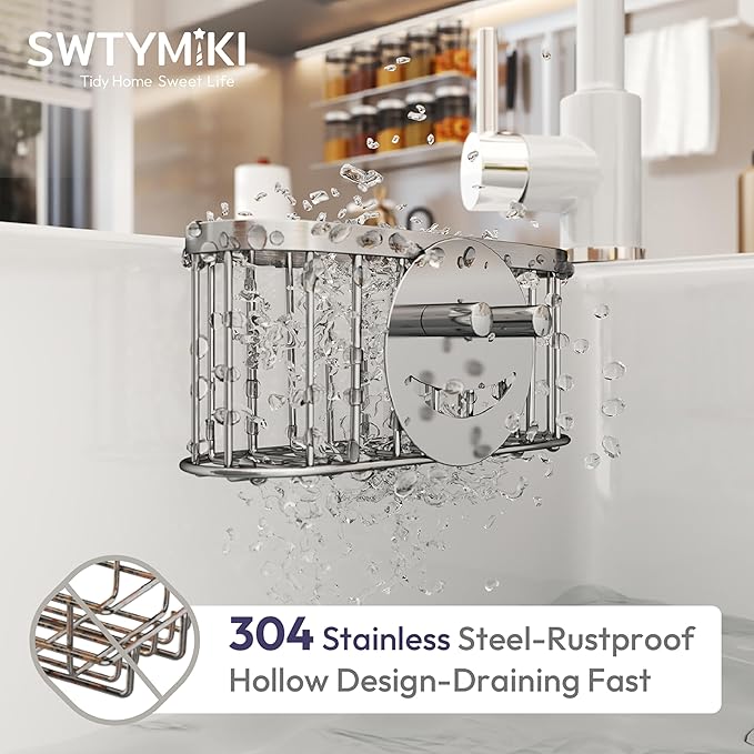 SWTYMIKI Sponge Holder for Kitchen Sink - Image 5