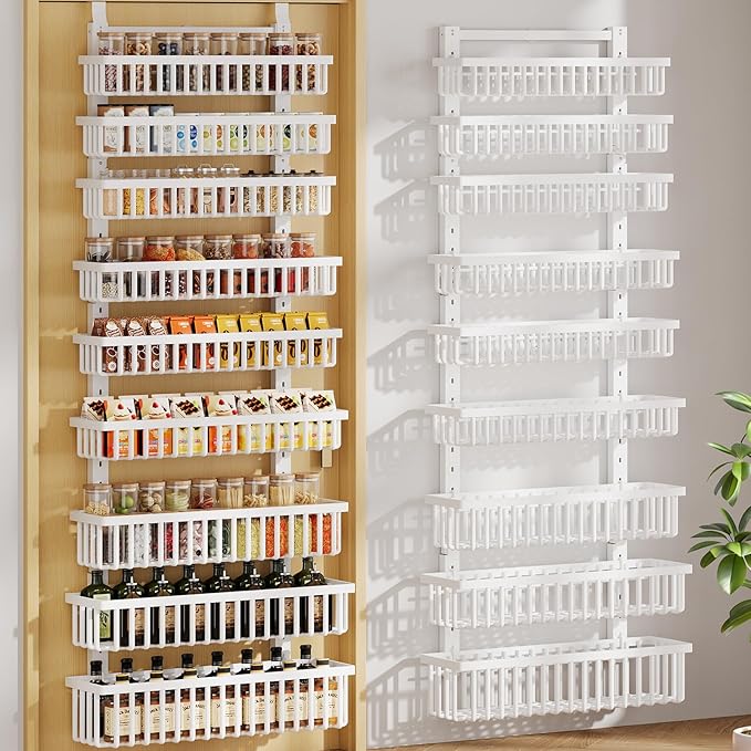 POKIPO 9 Tier Over The Door Pantry Organizer, 2 in 1 Wall Mount or Hanging by POKIPO