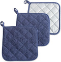 DII Basic Terry Collection Quilted 100% Cotton, French Blue, 3 Piece by DII