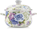 Retro Flower Enamel Stockpot by OLYTARU