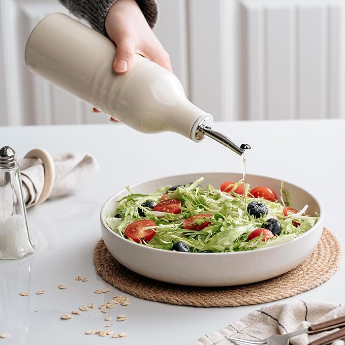 famiware Jupiter 16oz Ceramic Olive Oil Dispenser Bottle, Oil and Vinegar - Image 3