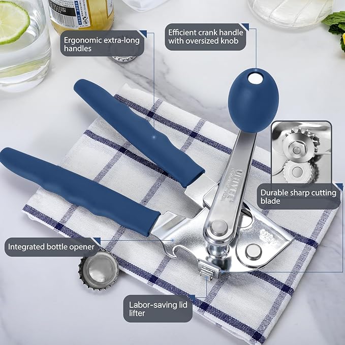 Commercial Can Opener, UHIYEE Hand Crank Can Opener Manual Heavy Duty - Image 2