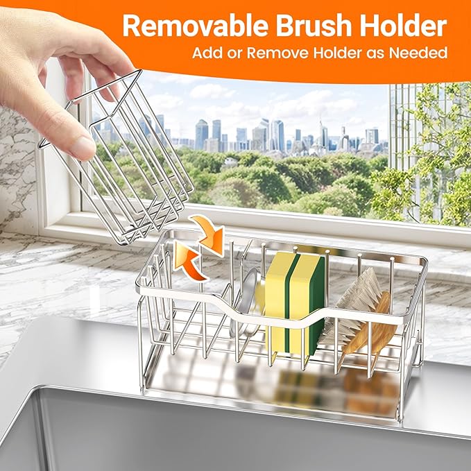 StorageRight Kitchen Sink Caddy Organizer, Rustproof Sponge Holder - Image 6