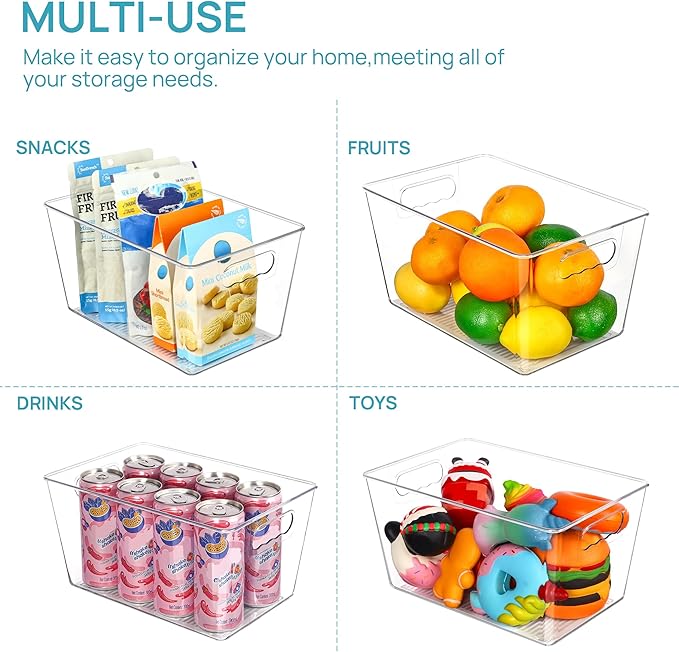 Vtopmart Clear Plastic Storage Bins, Countertops, Freezer Organization and - Image 5