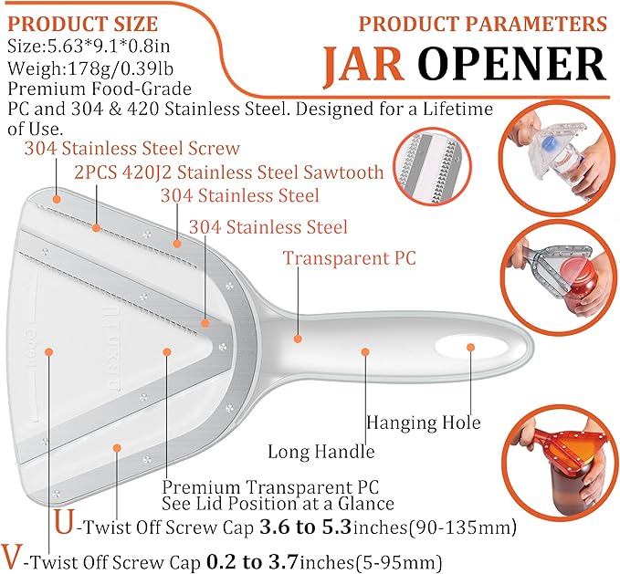 Uinxan Jar Opener for Weak Hand & Seniors - Image 2