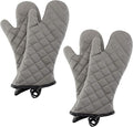 ARCLIBER Oven Mitts 2 Pairs of Quilted Terry Cloth Cotton Lining, Extra Long by ARCLIBER