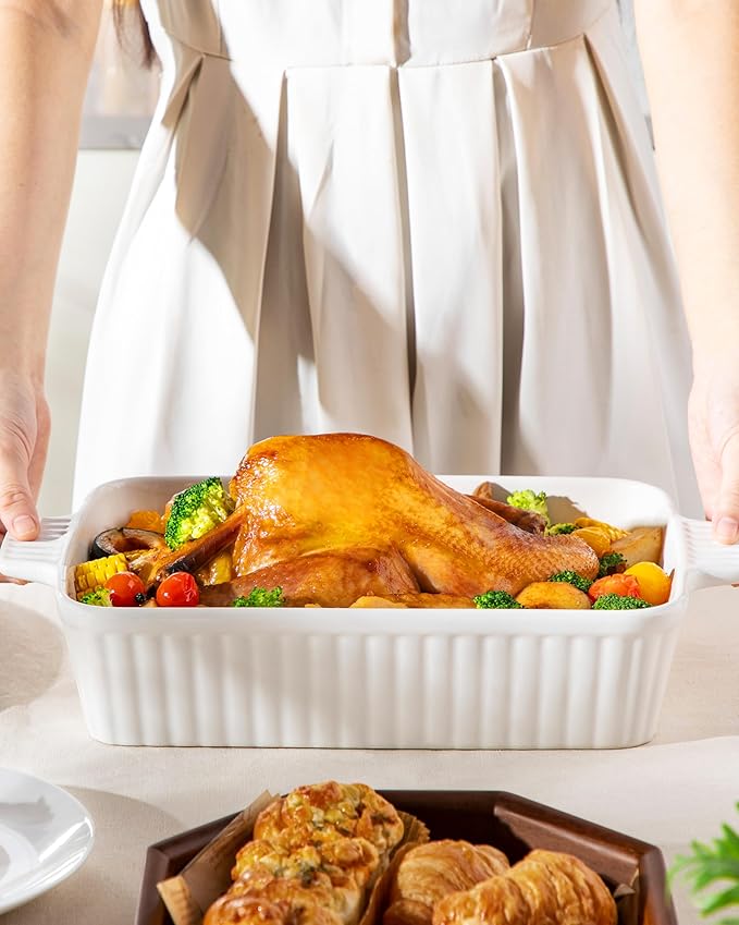 MALACASA 4.4 QT Baking Dish, 9x13 Large Casserole Dish - Image 7