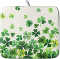 Spring Sage Green Shamrocks Drying Mat 16x18 Inch St. Patrick's Day Irish by Kawani