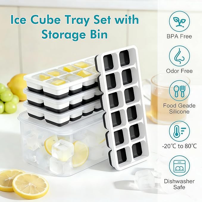 NFK Ice Cube Tray with Lid & Bin - Image 2