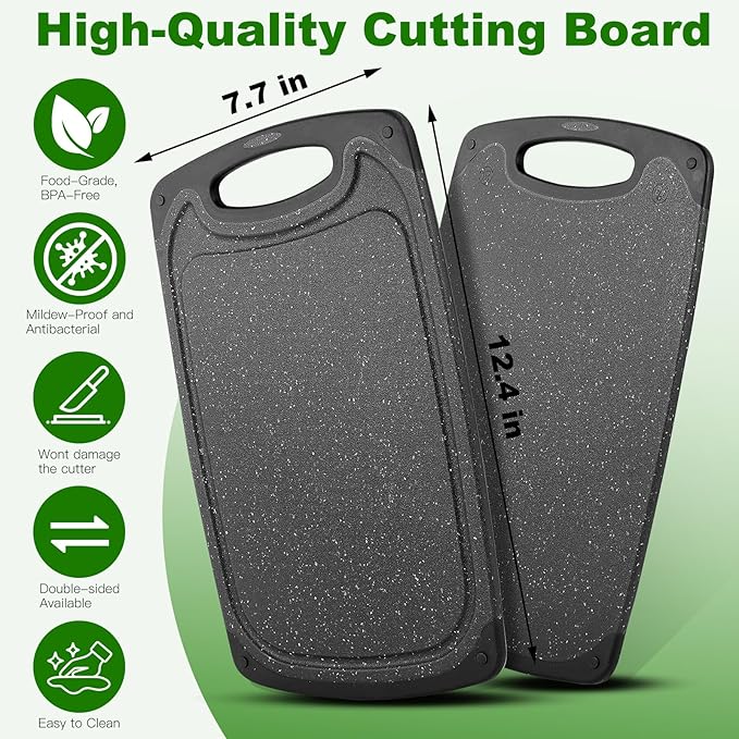 Cutting Boards, 12.5"×7.7" Plastic Chopping Board Made From Natural Food Grade - Image 2