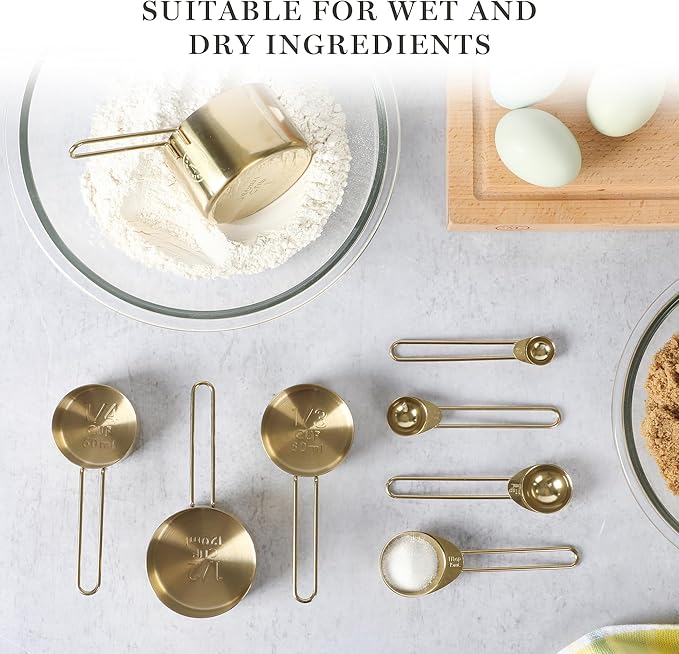 Martha Stewart Richburn 4-Piece Gold Stainless Steel Measuring Cup Set – - Image 2