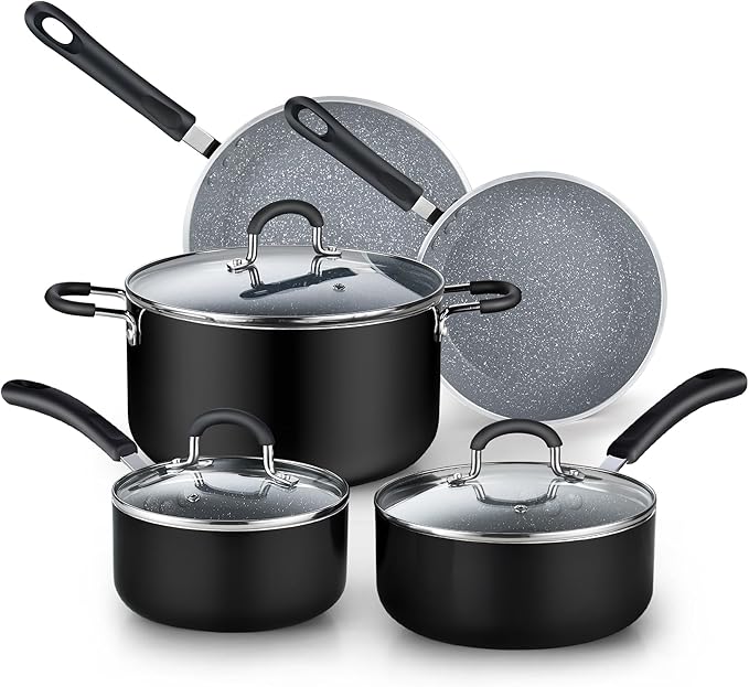 Cook N Home Pots and Pans Nonstick Kitchen Cookware Sets include Saucepan by CookNHome