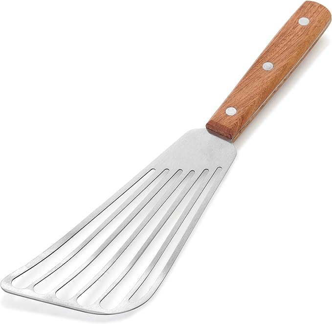 New Star Foodservice 43068 Wood Handle Fish Spatula, 6.5" Blade - Image 2