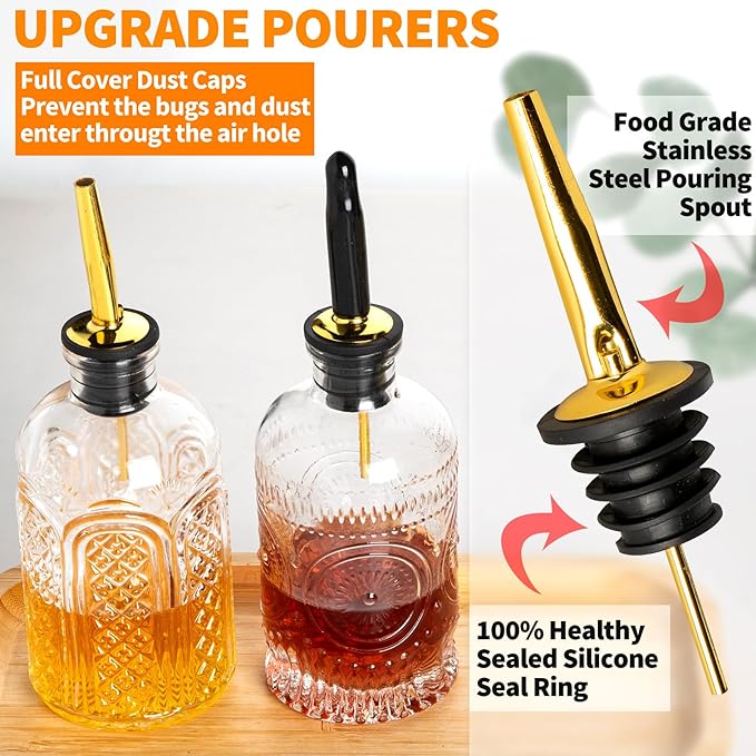 Syrup Dispenser Bottles Set of 3, Simple Syrup Bottle - Image 5