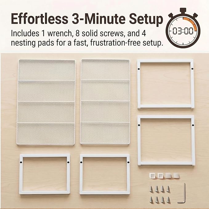Set of 2 Cabinet Organizers 16.1''W 44 LBS Load Capacity Heavy Duty Kitchen - Image 7
