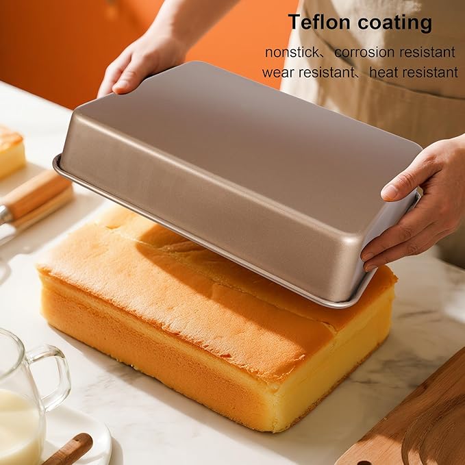 Baking Pan Set of 2, 12.5’’ X 10’’ X 2.4’’ Nonstick Sheet Cake Pan - Image 6