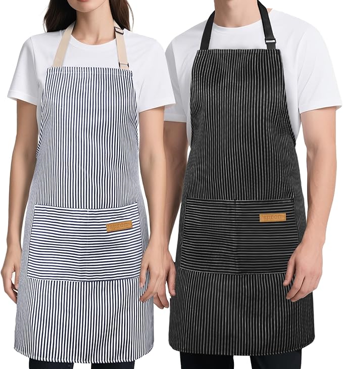 Cardkiss 2 Pack Kitchen Cooking Aprons, Soft Aprons by Cardkiss