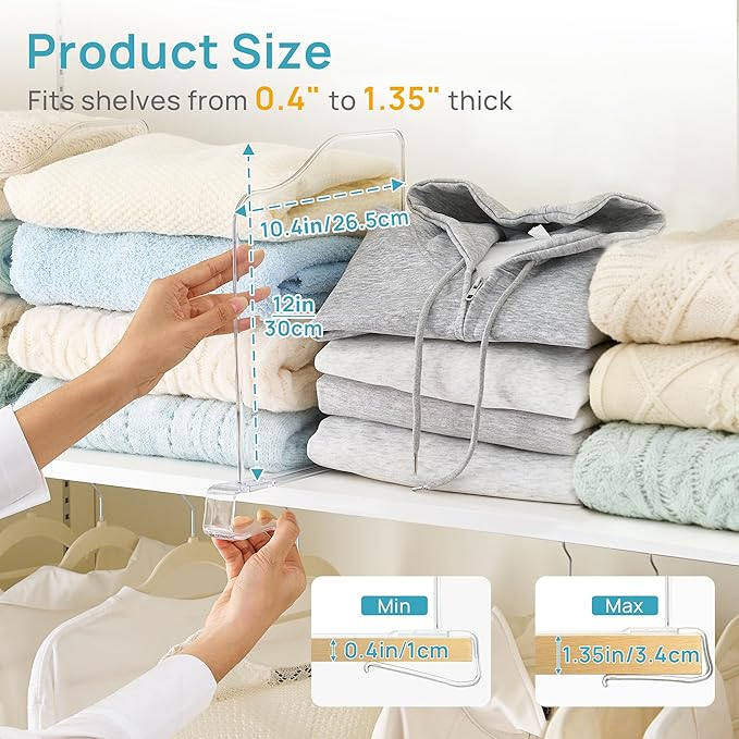 Vtopmart 4 Pack 12in Height Shelf Dividers - Image 8