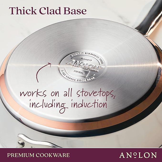 Anolon Stainless Steel & Hard Anodized Aluminum, Cookware Set - Image 6