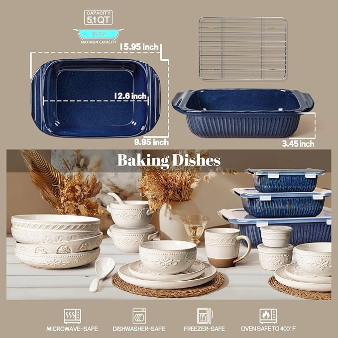 Artena Baking Dish 5.1 Quarts, Casserole Dishes - Image 2