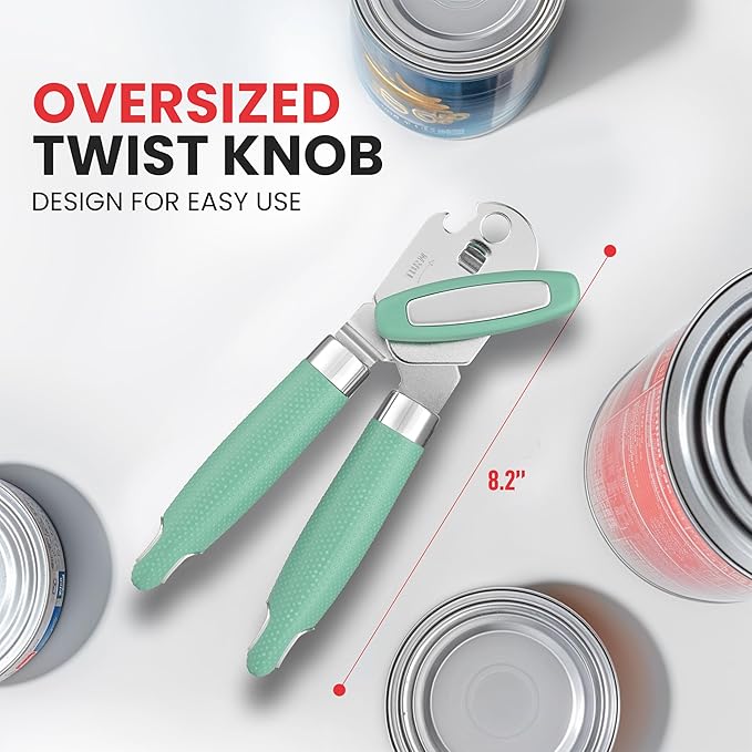 Zulay Kitchen Heavy Duty Stainless Steel Can Opener – Manual Can & Bottle Opener - Image 4