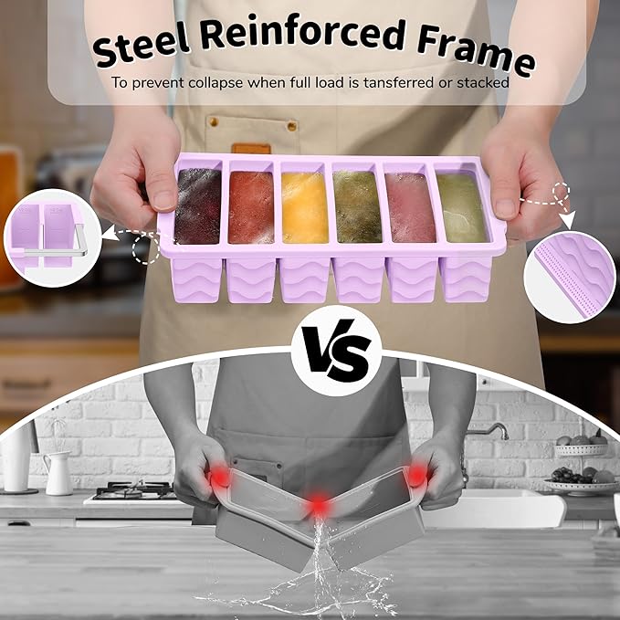 2-Pack Silicone Freezer Trays - Image 3
