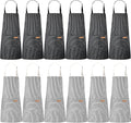 Handepo 12 Pcs Cotton Aprons for Women Men by Handepo