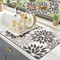 Findosom Floral Dish Drying Mat, Cuttable Drying Mat by Findosom