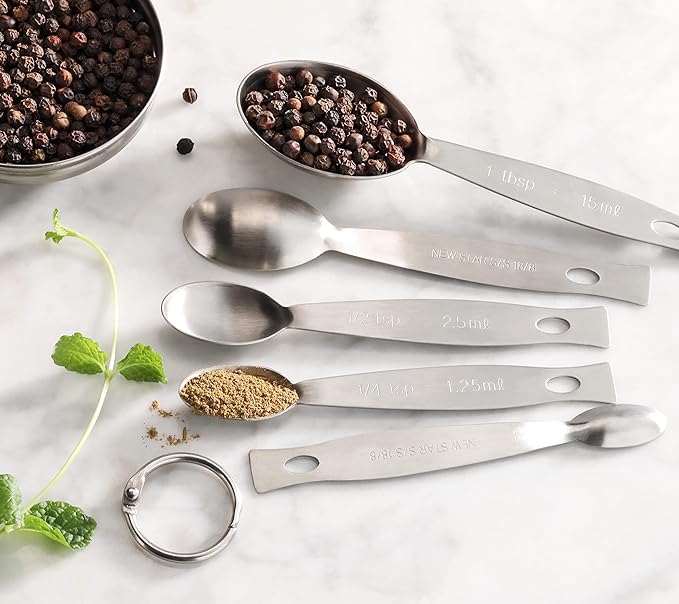 New Star Foodservice 43129 18/8 Stainless Steel Measuring Spoons - Image 4