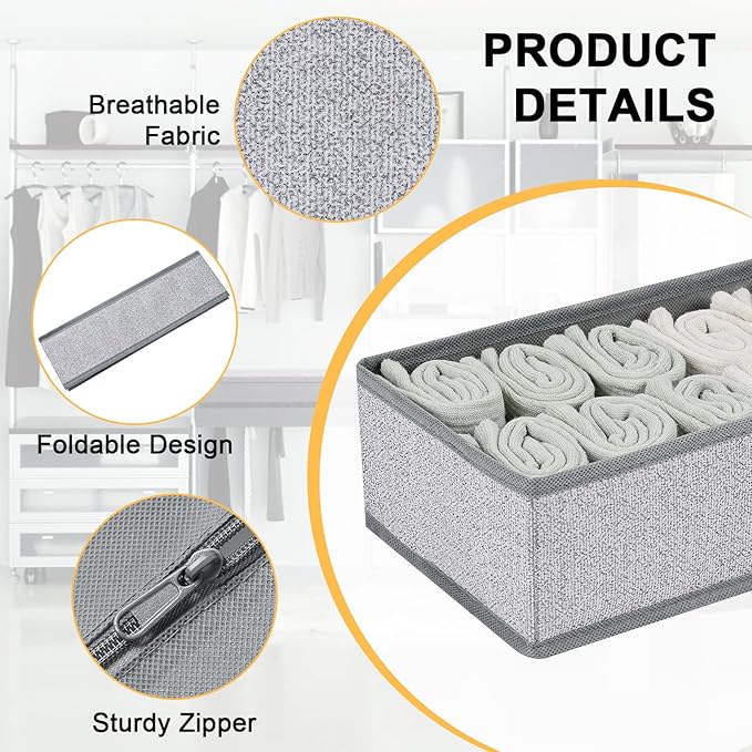 DIMJ Drawer Organizer Clothes, Dresser Organizer - Image 2