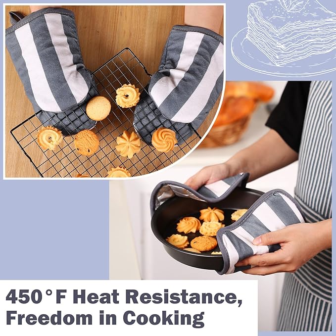 Reallnaive Oven Mitts and Pot Holders 4 Pcs Set - Image 6