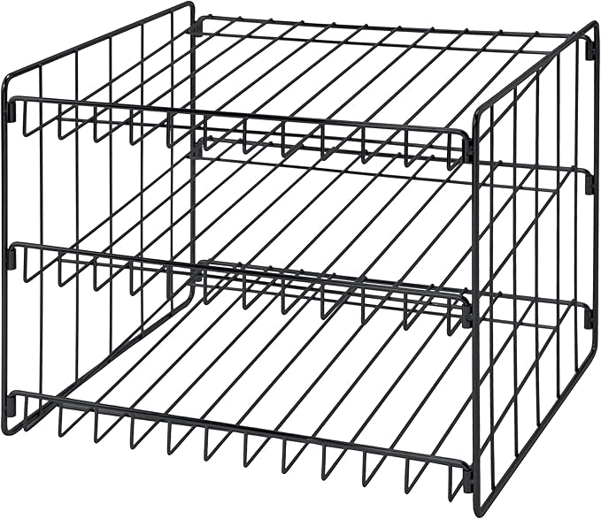 Kitchen Details 3 Tier Can Storage Organizer Rack in Black by KitchenDetails