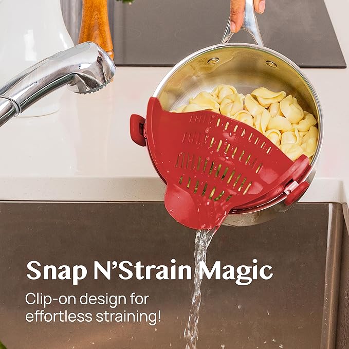 Kitchen Gizmo Snap N Strain Silicone Pot Strainer - Image 2