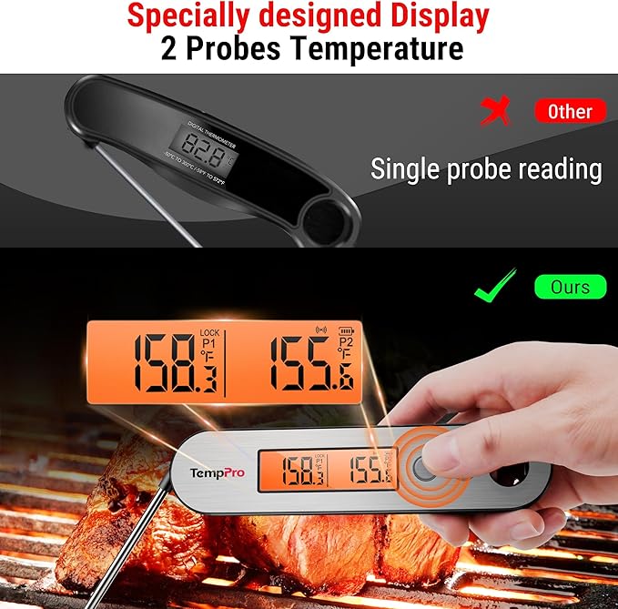 TempPro TP610 Rechargeable Instant Read Thermometer - Image 5