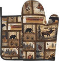 Rustic Lodge Pot Holders and Oven Mitts by DZGlobal