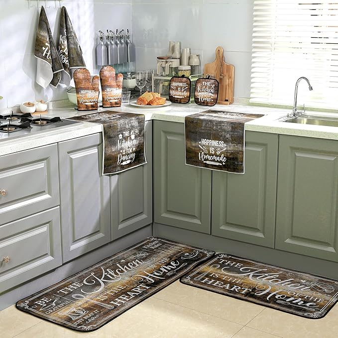 Fourluoo 10 Pcs Farmhouse Kitchen Decor and Accessories Set 4 Kitchen Towels 2 - Image 7
