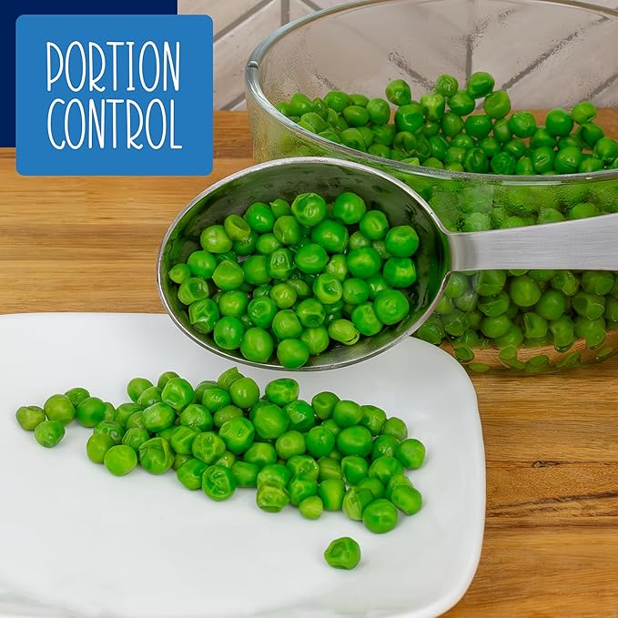 Darware Portion Control Serving Spoons Set – Stainless Steel 1/4, 1/2 Cup Sizes - Image 3
