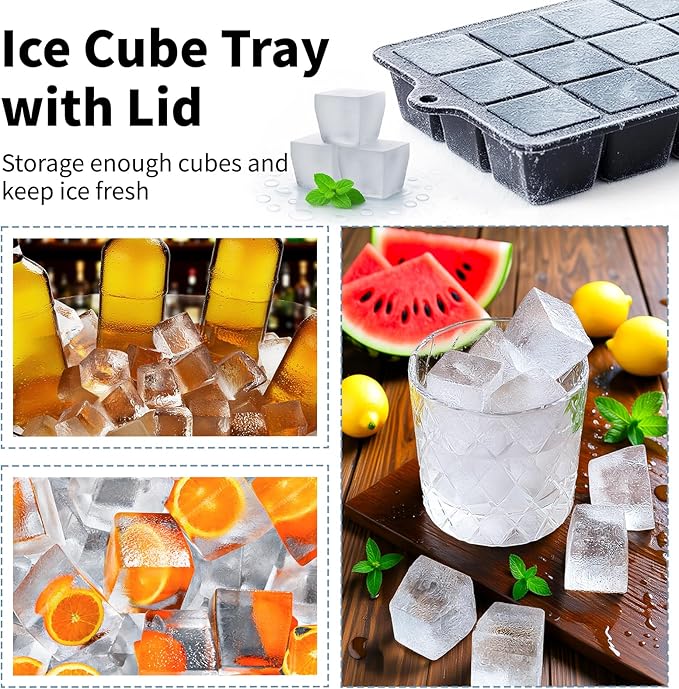 Silicone Ice Cube Tray 3 Pack, HANCELANT Ice Cube Mold, Ice Trays - Image 2