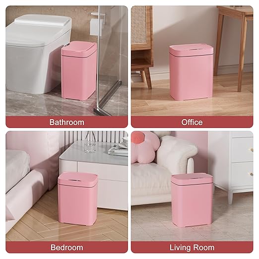 Vanpopubs 2 Pack 2.7 Gal Bathroom Trash Can - Image 9