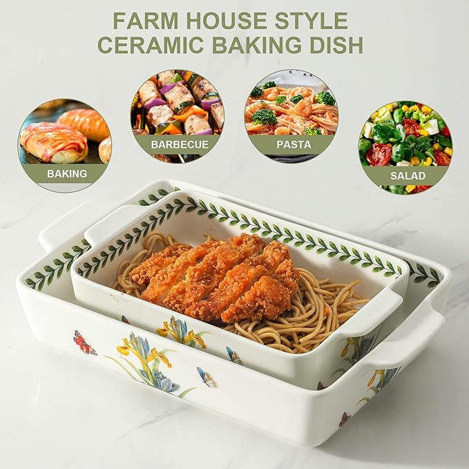 Ceramic Iris Baking Casserole Dish - Image 3