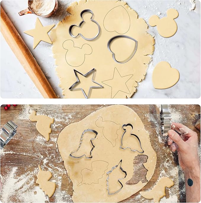 Stainless Steel Cookie Cutters, Pastry Cutter, Dough Cutter & Biscuit Cutter Set - Image 2