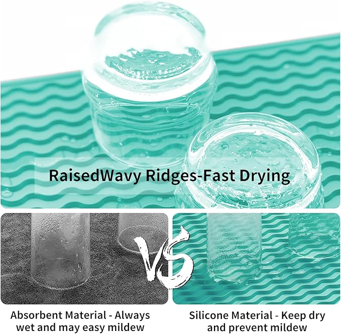 ZLR Silicone Dish Drying Mat & Heat Resistant Trivet - Image 2
