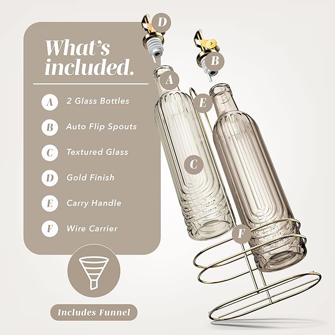 COOK WITH COLOR Glass Olive Oil Bottle Dispenser - Image 2