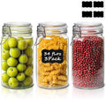 ComSaf 1 Quart Glass Jars with Airtight Lids, Straight-Sided Canisters by ComSaf